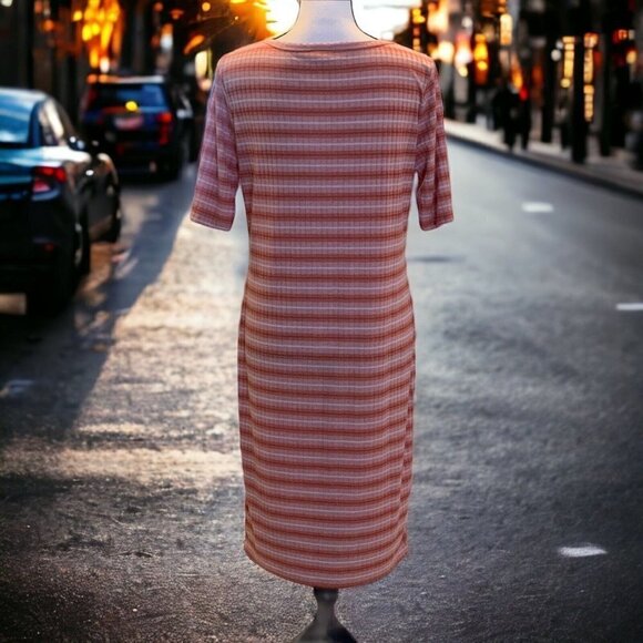 LuLaRoe Womens Carley Dress Size L Orange - Picture 10 of 16